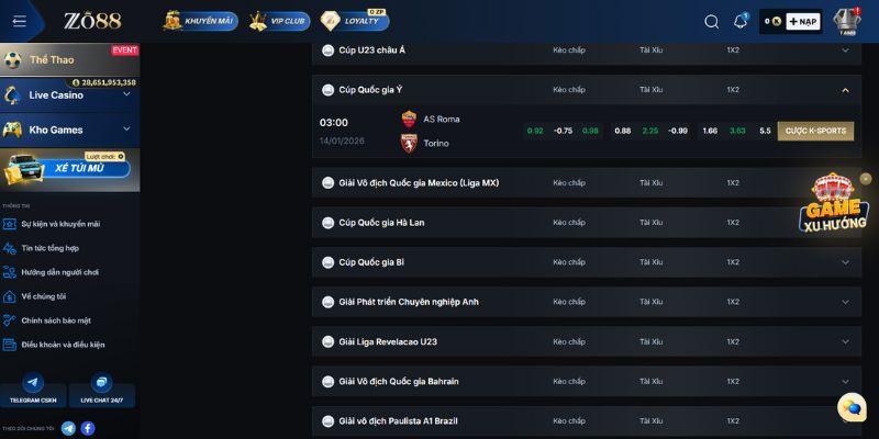 Giấy phép PAGCOR giúp cá cược thể thao Zo88 minh bạch và đáng tin cậy